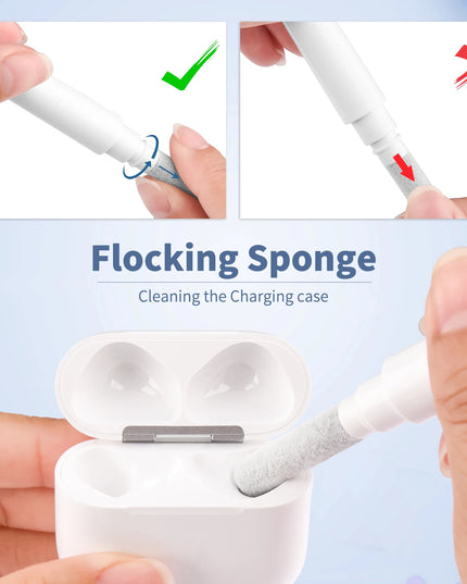 Device cleaning pen -3 in 1 Cleaning Tool for headphones / phones / laptop 