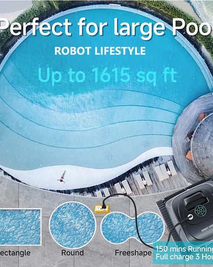 PoolBot - smart Cordless Robot Swimming Pool Vacuum Cleaner