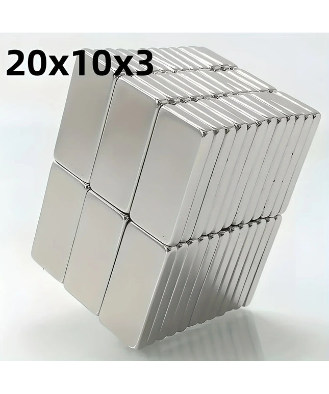 20Pcs 10mmx3mm small and strong rectangular Magnets set, for fridge & hanging