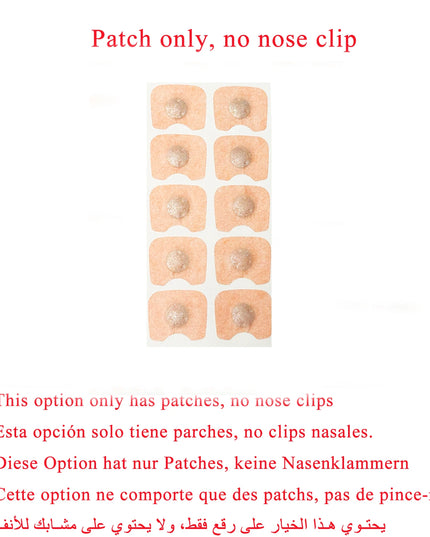 Snore Clips - sleeping magnetic nose clips for snoring & better breathing -30 patches & 4 nose clips