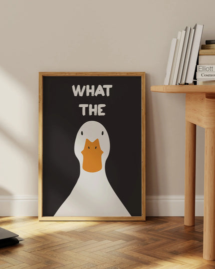 What the Duck canvas Print Art piece - 50x75cm (not framed)