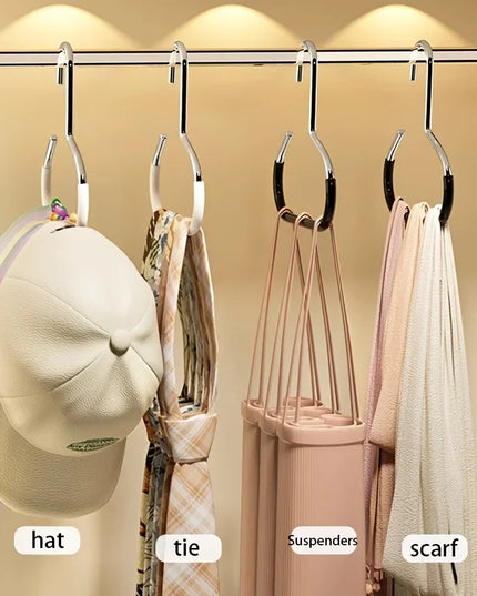 5Pcs white round Hangers - Perfect for Hats, Ties, Scarves & Bags