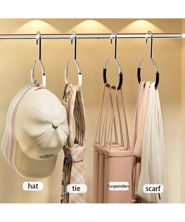 5Pcs white round Hangers - Perfect for Hats, Ties, Scarves & Bags