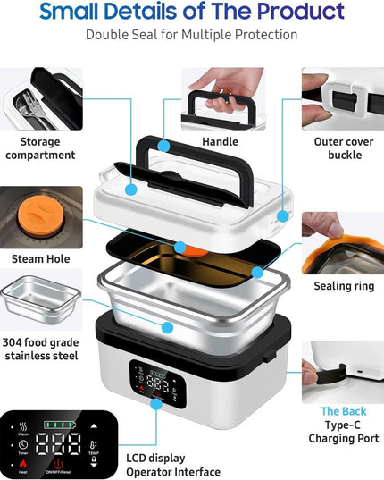 HotFood-Heating lunchbox with LCD display 
