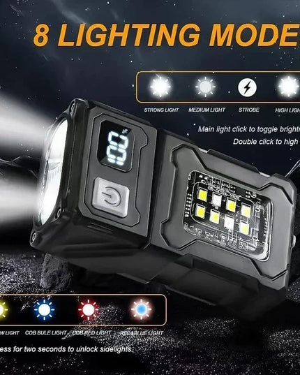 Portable mini super LED Flashlight with multi lights -bright / rechargable / powerbank / magnetic 