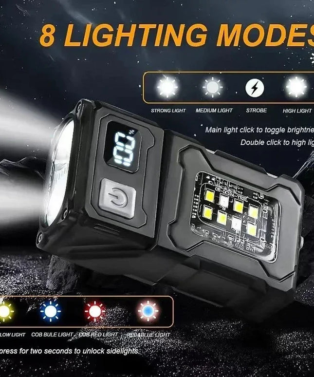 Portable mini super LED Flashlight with multi lights -bright / rechargable / powerbank / magnetic 