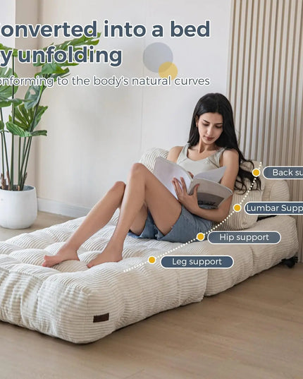 Comfy - Aesthetic foldable single couch / Turns into a bed