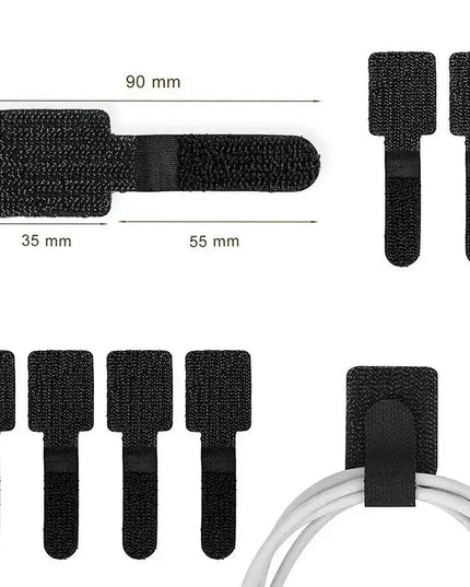 Cable Ties - 20pcs pack of reusable adhesive & adjustable cord holder ,Wire Organizer 