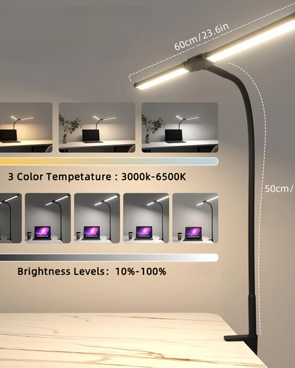 Dual Head LED Monitor Light Bar With Dimmable Eye-Care 3 Color Mode 