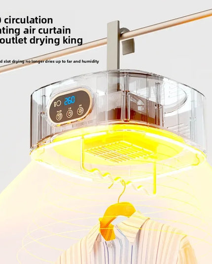 Smart Portable Foldable high capacity Home Use Laundry Dryer, Infant Safe, Kills Germs, Easy to Use No-Install - UK plug (white)