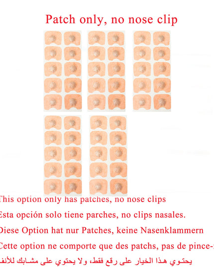 Snore Clips - sleeping magnetic nose clips for snoring & better breathing -30 patches & 4 nose clips