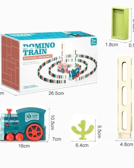 Auto Electric Domino Laying train Colorful Dominoes Set 