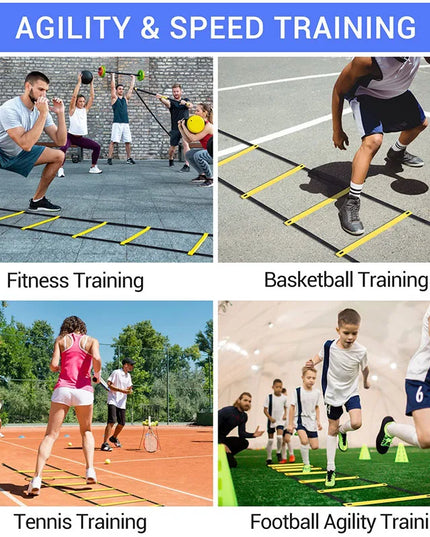 6M Agility Ladder Nylon Straps for Speed Training and Sports Flexibility 