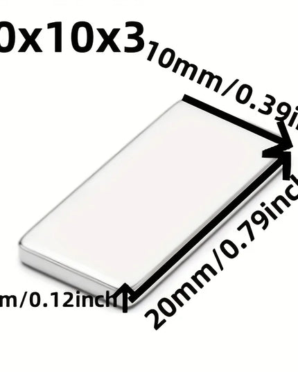 20Pcs 10mmx3mm small and strong rectangular Magnets set, for fridge & hanging