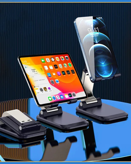 Portable Foldable Phone Stand – Adjustable Desk Holder for iPhone, iPad & Tablets