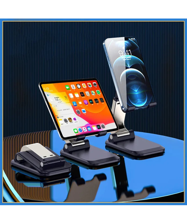 Portable Foldable Phone Stand – Adjustable Desk Holder for iPhone, iPad & Tablets