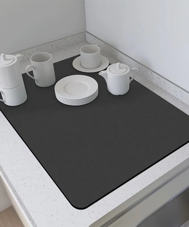 Simple Coffee/ kitchen dish drying Mat Absorbent & Non-Slip 