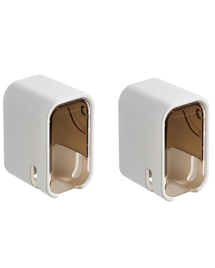 Toothbrush Holder- 2PCS Flip-Top Wall Mounted Toothbrush holder