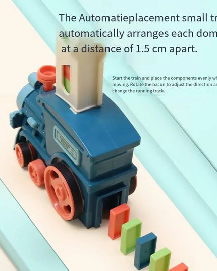 Auto Electric Domino Laying train Colorful Dominoes Set 