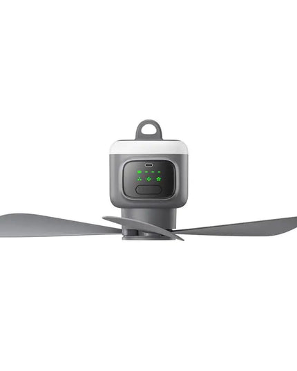 Large strong portable rechargable outdoor/ camping 12000Mah Ceiling Fan with LED light & remote 
