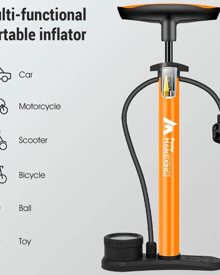 160PSI Gauge Airpump Inflator with 3-In-1 Nozzle balls / tires