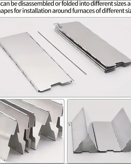 10 Ultralight Foldable aluminum alloy Stove Windshield plate