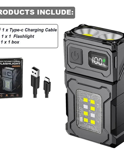 Portable mini super LED Flashlight with multi lights -bright / rechargable / powerbank / magnetic 