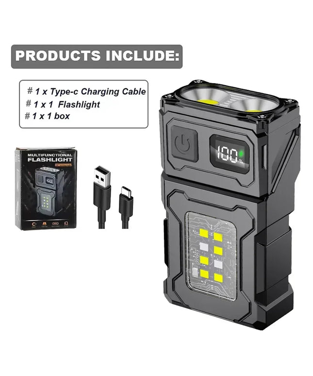 Portable mini super LED Flashlight with multi lights -bright / rechargable / powerbank / magnetic 