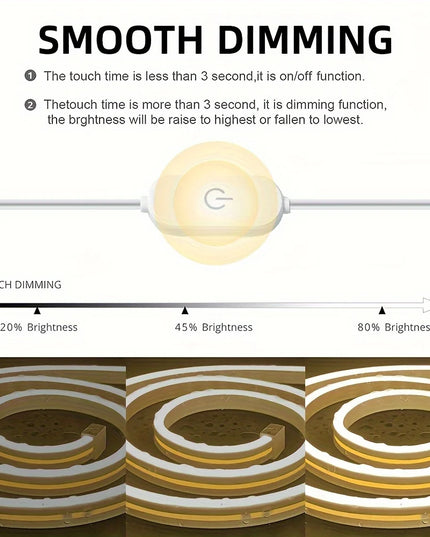 LEDStrip- Flexible waterproof Touch Sensor Silicone Strip Light USB DC 5V Dimmable Neon Sign Tape Waterproof for indoor/Outdoor 