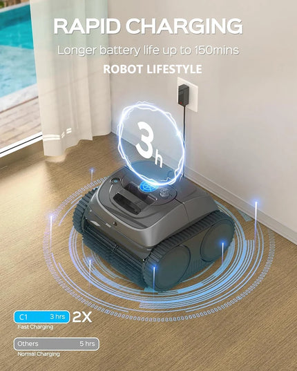 PoolBot - smart Cordless Robot Swimming Pool Vacuum Cleaner