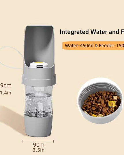 petsfeeder - Portable Dog /Cat Water Bottle & food container and feeder 