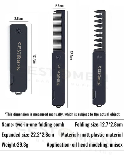 3 in 1 Pocket Folding Combs 