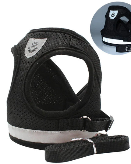 Adjustable & reflective mesh Cat Harness Leash for cats / small dogs