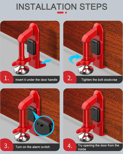 Portable Alarm Door Stopper Suction Cup 