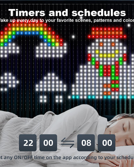 3x3 smart LED curtain with App RGB Fairy Lights , Music and Change Display best lighting decoration