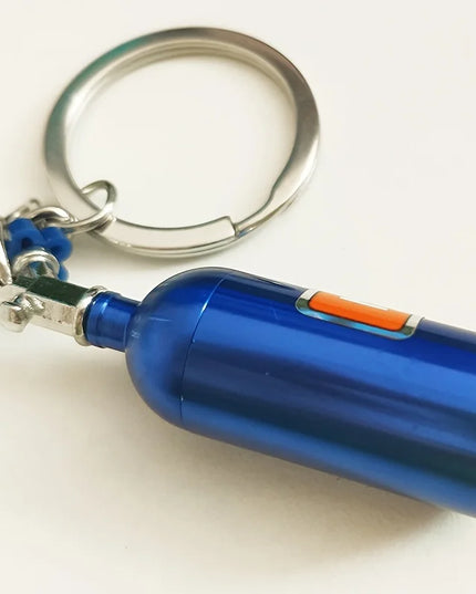 Nitrogen NOS Metal Bottle key chain