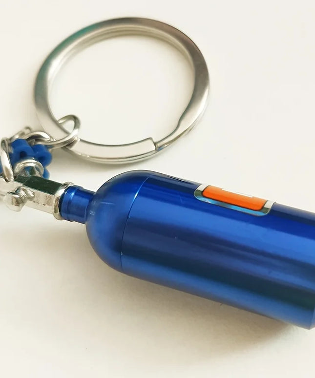 Nitrogen NOS Metal Bottle key chain