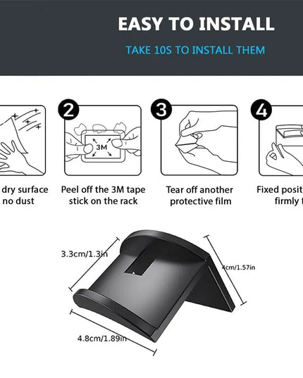 HatHook - 10Pcs minimalistic hat rack, hats / headphone / chain  