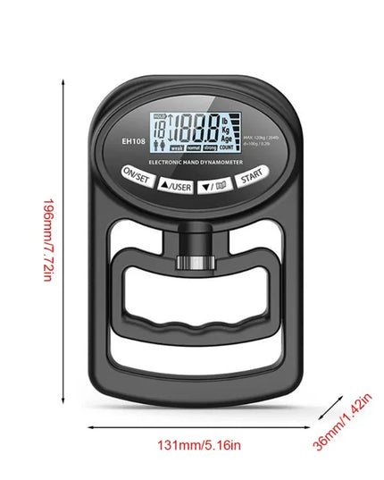 Strenghtgrip - 265LBS/120KG rechargeable Grip Strength Meter with LCD Screen 