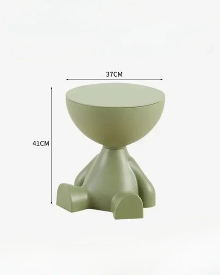 Cream Coffee Table Sofa Bed Side Table Modern Simple Home Accessories Living Room Decor Creative Flat Head Plastic round Tables