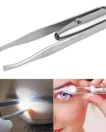LightTweez - stainless tweezer with light for eyebrows and hair removal -1Pc 