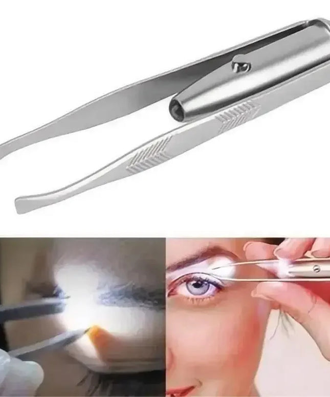 LightTweez - stainless tweezer with light for eyebrows and hair removal -1Pc 