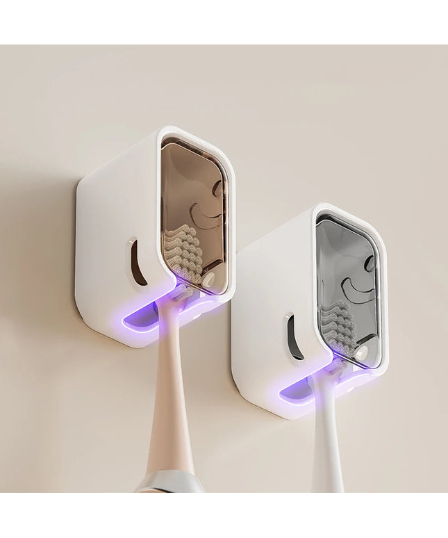 Toothbrush Holder- 2PCS Flip-Top Wall Mounted Toothbrush holder