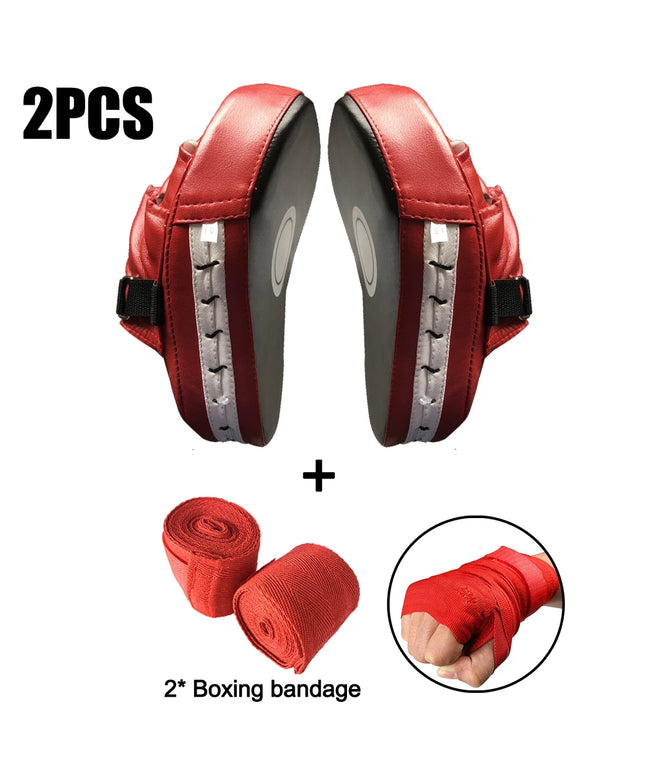 Kickboxing / Boxing / mauy thai Curved training gloves Pad -2pcs + 2 free boxing wrap!