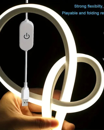 LEDStrip- Flexible waterproof Touch Sensor Silicone Strip Light USB DC 5V Dimmable Neon Sign Tape Waterproof for indoor/Outdoor 