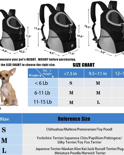 Open Pet shoulder bagpack