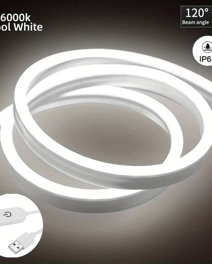 LEDStrip- Flexible waterproof Touch Sensor Silicone Strip Light USB DC 5V Dimmable Neon Sign Tape Waterproof for indoor/Outdoor 