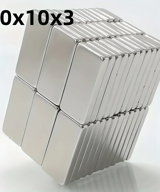20Pcs 10mmx3mm small and strong rectangular Magnets set, for fridge & hanging