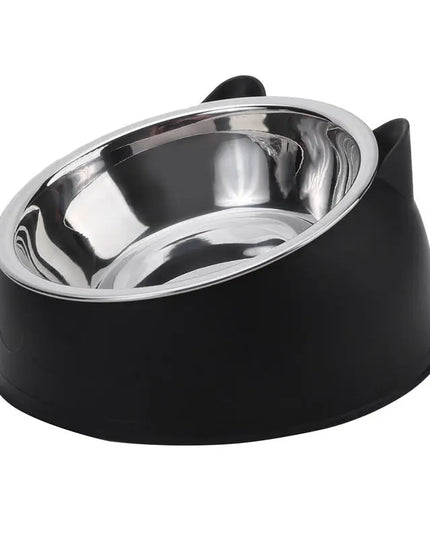 Inclined pet Bowl 2 in 1 stainless steel water bowl and food bowl 