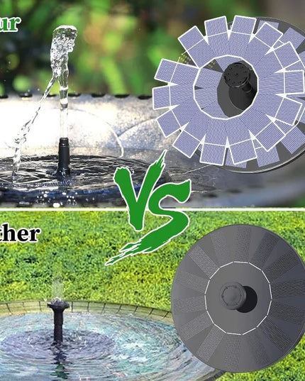 Outdoor fully wireless 2.5W solar fountain with pump kit & 6 nozzles (l akes/ pools / anywhere with water )